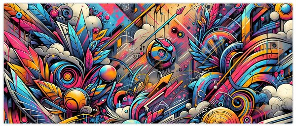 Slika - Šareni grafiti (120x50 cm)