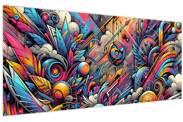 Slika - Šareni grafiti (120x50 cm)
