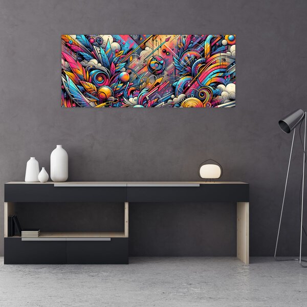 Slika - Šareni grafiti (120x50 cm)