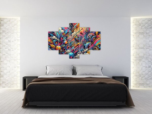 Slika - Šareni grafiti (150x105 cm)