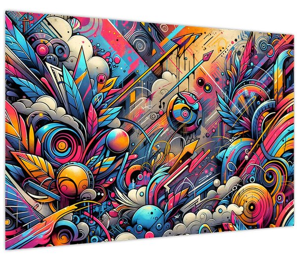 Slika - Šareni grafiti (90x60 cm)