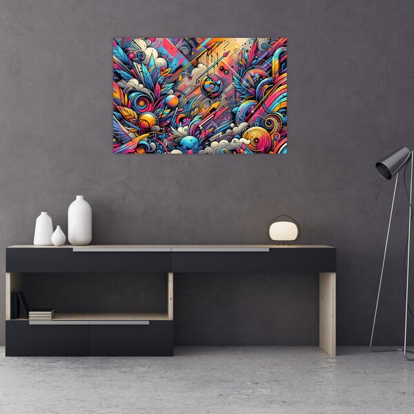 Slika - Šareni grafiti (90x60 cm)