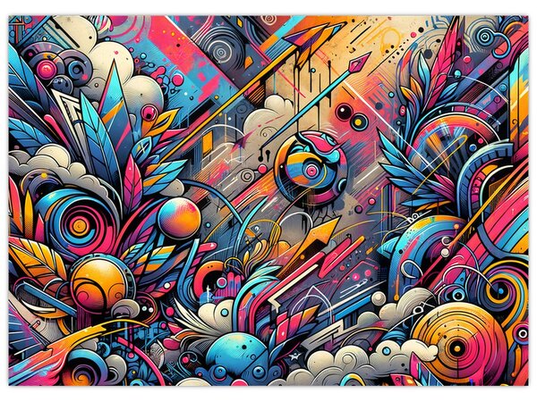 Slika - Šareni grafiti (70x50 cm)