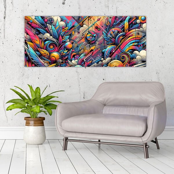 Slika - Šareni grafiti (120x50 cm)
