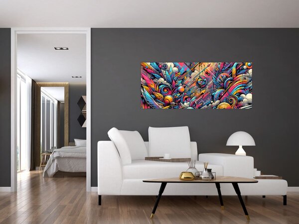 Slika - Šareni grafiti (120x50 cm)