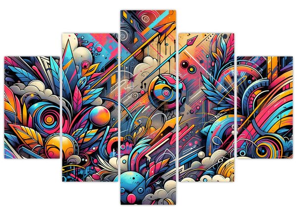 Slika - Šareni grafiti (150x105 cm)