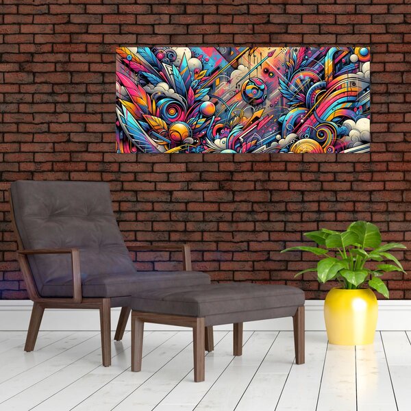 Slika - Šareni grafiti (120x50 cm)