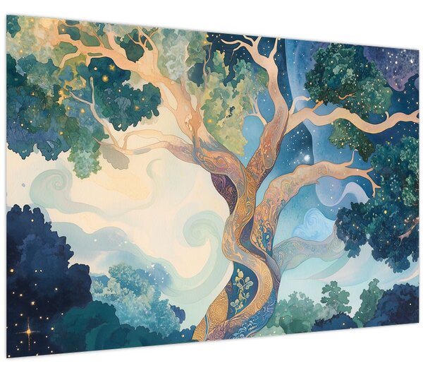 Slika – Svemirsko drvo (90x60 cm)