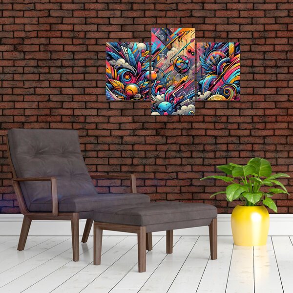 Slika - Šareni grafiti (90x60 cm)