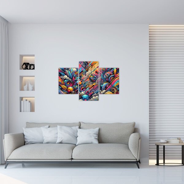 Slika - Šareni grafiti (90x60 cm)