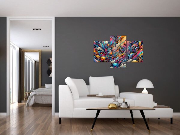 Slika - Šareni grafiti (90x60 cm)