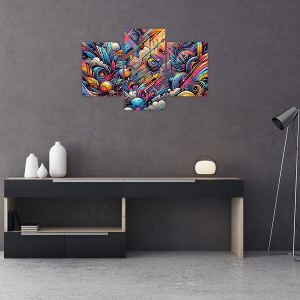 Slika - Šareni grafiti (90x60 cm)