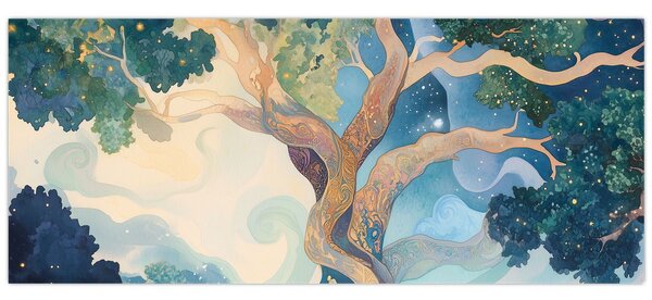 Slika – Svemirsko drvo (120x50 cm)