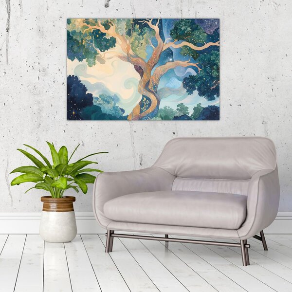Slika – Svemirsko drvo (90x60 cm)