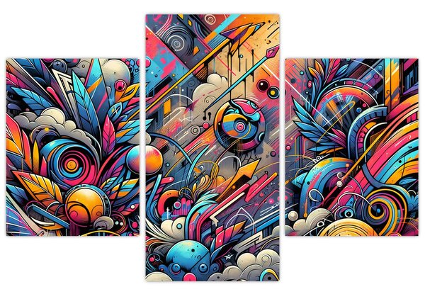 Slika - Šareni grafiti (90x60 cm)