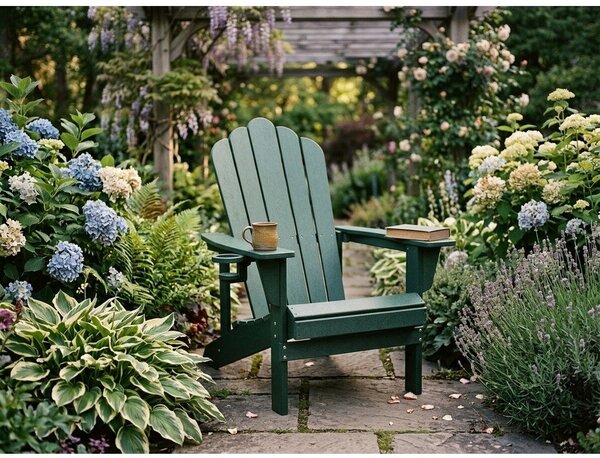 Zelena plastična vrtna fotelja Adirondack – Bonami Selection