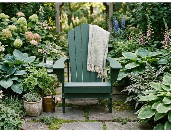 Zelena plastična vrtna fotelja Adirondack – Bonami Selection