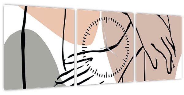 Slika - Linija ženskog tijela N⁰2 (sa satom) (90x30 cm)