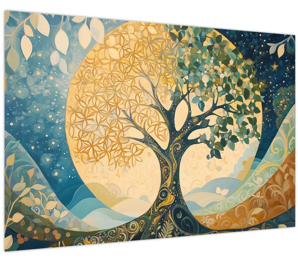 Slika – Drvo života u mjesecu (90x60 cm)