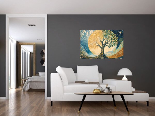 Slika – Drvo života u mjesecu (90x60 cm)