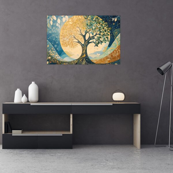 Slika – Drvo života u mjesecu (90x60 cm)
