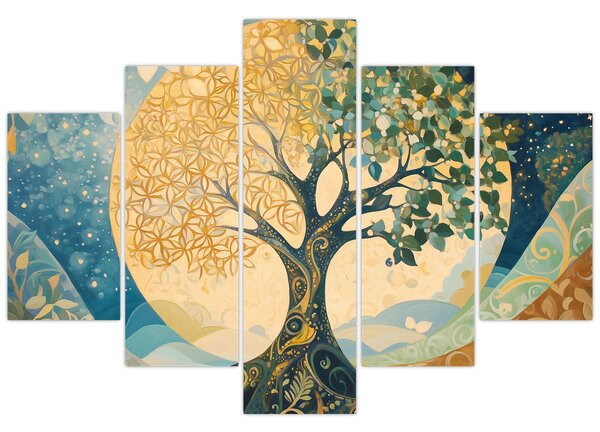 Slika – Drvo života u mjesecu (150x105 cm)