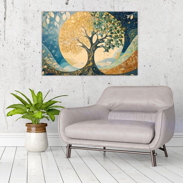 Slika – Drvo života u mjesecu (90x60 cm)