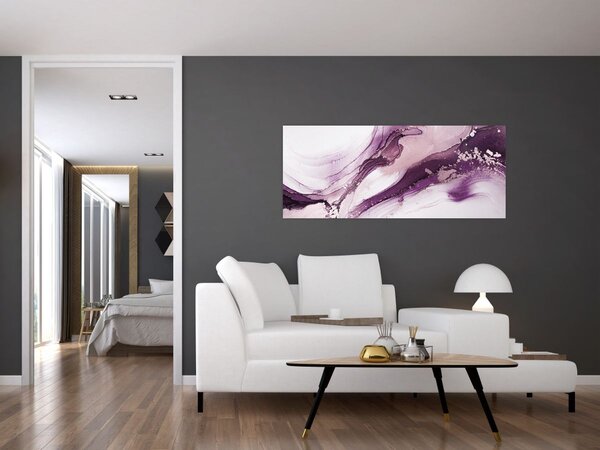 Slika - Ljubičasta tekućina art (120x50 cm)