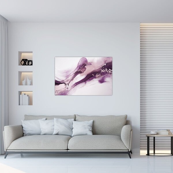 Slika - Ljubičasta tekućina art (90x60 cm)