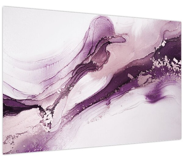 Slika - Ljubičasta tekućina art (90x60 cm)
