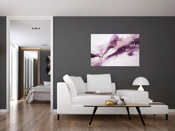 Slika - Ljubičasta tekućina art (90x60 cm)