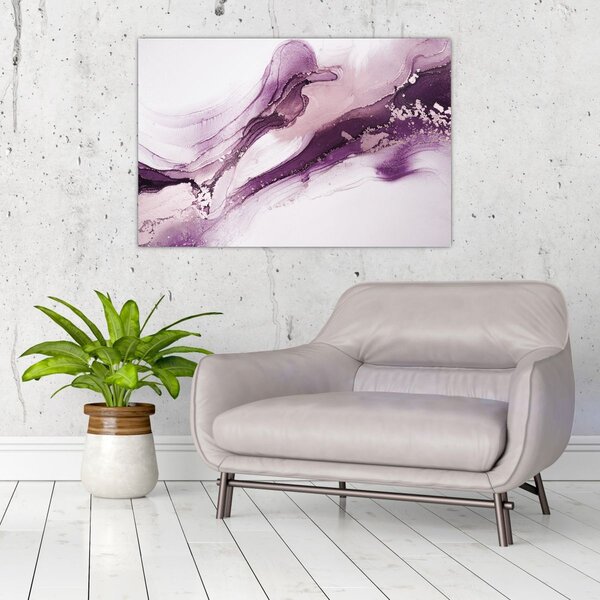 Slika - Ljubičasta tekućina art (90x60 cm)