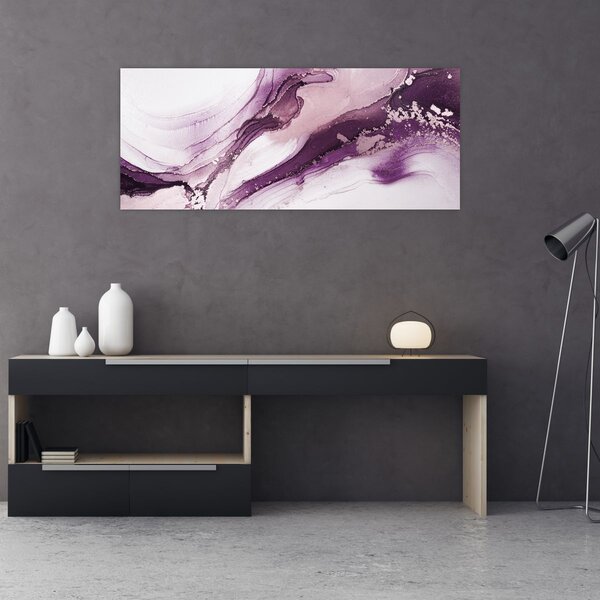 Slika - Ljubičasta tekućina art (120x50 cm)
