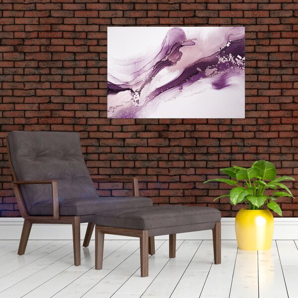 Slika - Ljubičasta tekućina art (90x60 cm)
