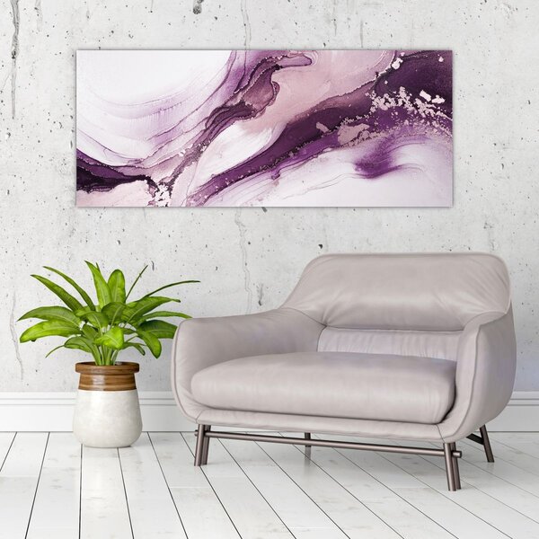 Slika - Ljubičasta tekućina art (120x50 cm)