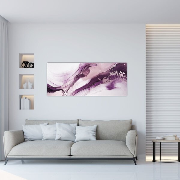 Slika - Ljubičasta tekućina art (120x50 cm)