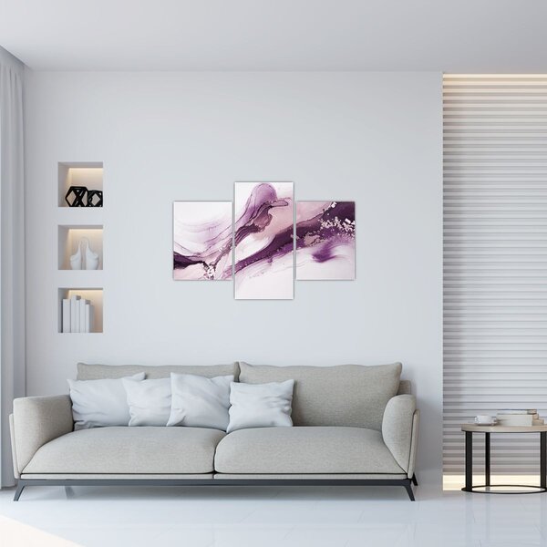 Slika - Ljubičasta tekućina art (90x60 cm)