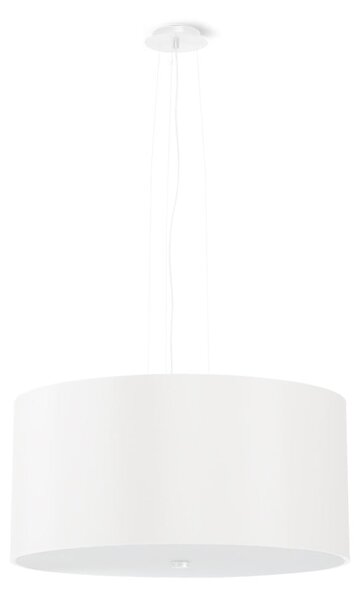 Bijela viseća svjetiljka s tekstilnim sjenilom ø 50 cm Volta – Nice Lamps