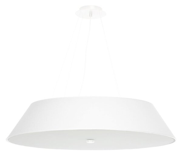 Bijela viseća svjetiljka s tekstilnim sjenilom ø 70 cm Hektor – Nice Lamps