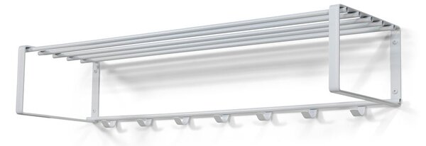 Bijela metalna zidna vješalica s policom 100 cm Rex – Spinder Design