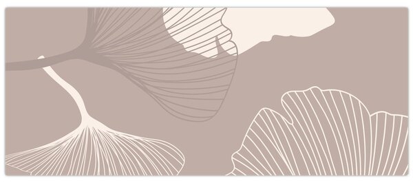 Slika - Bež lišće N⁰1 (120x50 cm)