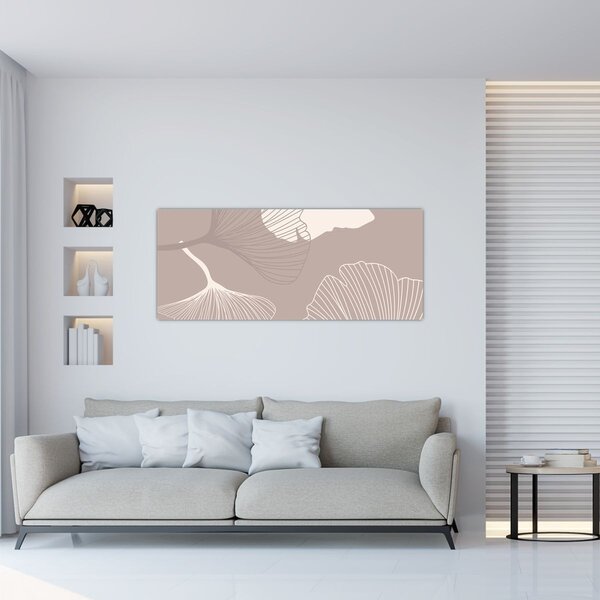 Slika - Bež lišće N⁰1 (120x50 cm)