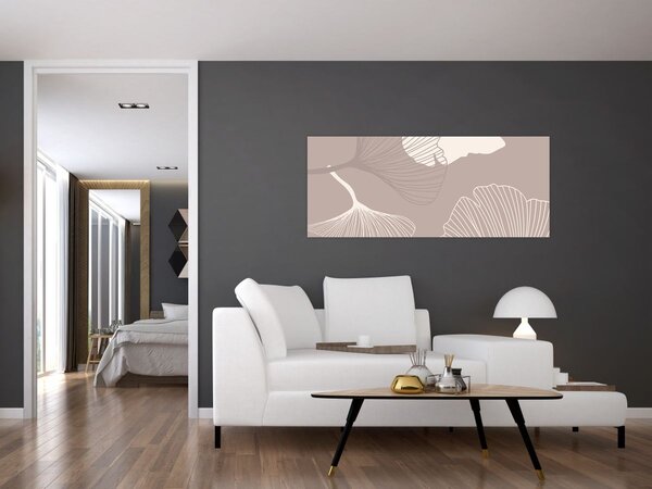 Slika - Bež lišće N⁰1 (120x50 cm)