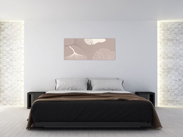 Slika - Bež lišće N⁰1 (120x50 cm)