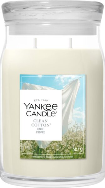 Yankee Candle Clean Cotton mirisna svijeća Signature 567 g