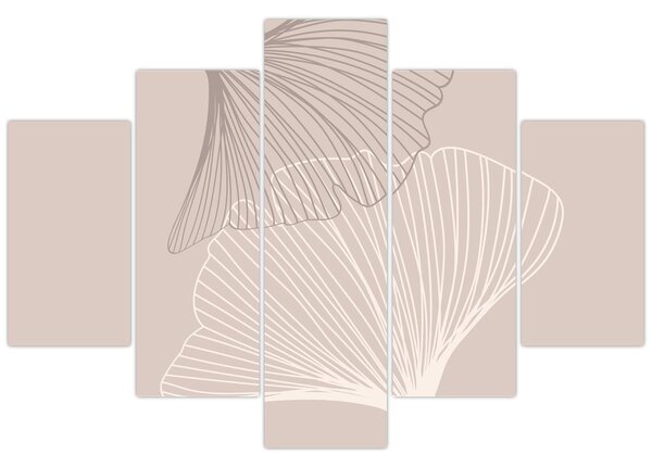 Slika - Bež lišće N⁰2 (150x105 cm)