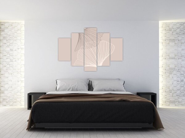Slika - Bež lišće N⁰2 (150x105 cm)