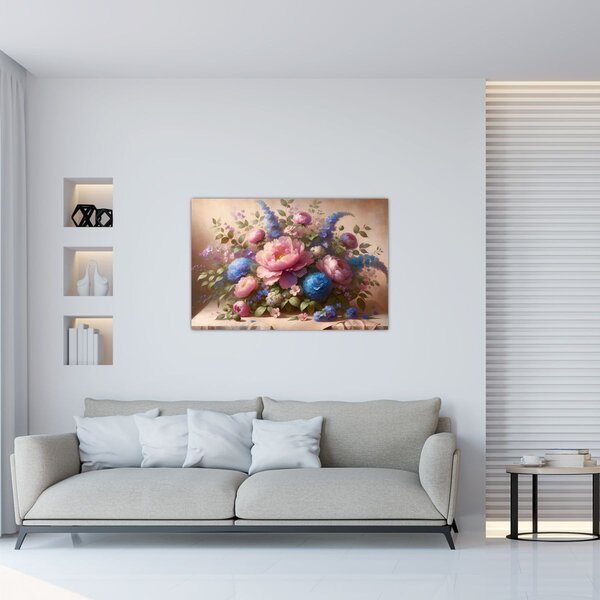 Slika - Stol pun cvijeća (90x60 cm)