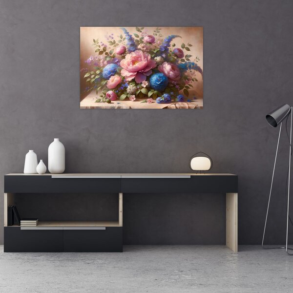 Slika - Stol pun cvijeća (90x60 cm)