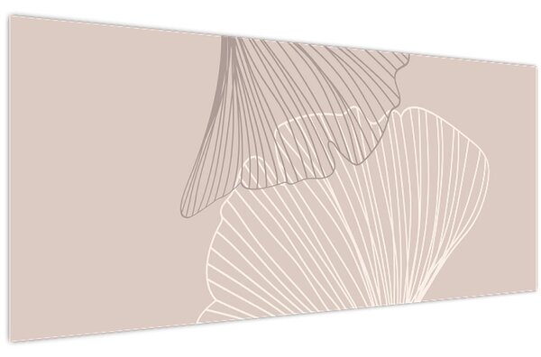 Slika - Bež lišće N⁰2 (120x50 cm)